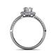5 - Ivanka Signature 1.90 ctw IGI Certified Lab Grown Diamond Round (6.50 mm) & Natural Diamond Round (1.30 mm) Halo Engagement Ring 