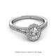 2 - Raisa Desire 2.12 ctw IGI Certified Lab Grown Diamond Oval Cut (8x6 mm) & Natural Diamond Round (1.40 mm) Halo Engagement Ring 