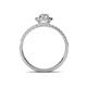 4 - Amaya Desire 1.43 ctw IGI Certified Lab Grown Diamond Oval Cut (7x5 mm) & Natural Diamond Round (1.50 mm) Halo Engagement Ring 