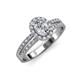 3 - Amaya Desire 2.16 ctw IGI Certified Lab Grown Diamond Oval Cut (8x6 mm) & Natural Diamond Round (1.50 mm) Halo Engagement Ring 