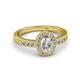 2 - Annabel Desire 0.83 ctw IGI Certified Lab Grown Diamond Oval Cut (6x4 mm) & Natural Diamond Round (1.50 mm) Halo Engagement Ring 