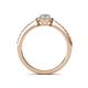 4 - Verna Desire 2.51 ctw IGI Certified Lab Grown Diamond Oval Cut (9x7 mm) & Natural Diamond Round (1.50 mm) Halo Engagement Ring 