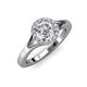 4 - Lyneth Desire 1.16 ctw IGI Certified Lab Grown Diamond Round (6.50 mm) & Natural Diamond Round (1.30 mm) Halo Engagement Ring 