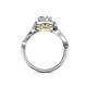 5 - Amy Desire 1.25 ctw IGI Certified Lab Grown Diamond Round (6.50 mm) & Natural Diamond Round (1.10 mm) Swirl Halo Engagement Ring 