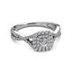 3 - Maisie Prima 0.51 ctw Lab Grown Diamond Round (3.80 mm) & Natural Diamond Round (1.00 mm) Halo Engagement Ring 