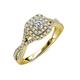 4 - Maisie Prima 0.51 ctw Natural Diamond Round (3.80 mm) Halo Engagement Ring 