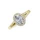 3 - Deborah Desire 1.68 ctw IGI Certified Lab Grown Diamond Oval Cut (8x6 mm) & Natural Diamond Round (1.30 mm) Twist Rope Split Shank Halo Engagement Ring 