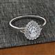 2 - Kristen Rainbow 1.12 ctw IGI Certified Lab Grown Diamond Pear Cut (7x5 mm) & Natural Diamond Round (1.30 mm) Halo Engagement Ring 