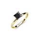 3 - Black Diamond Solitaire Engagement Ring 