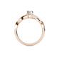 4 - Stacie Desire Oval Cut 0.96 ctw IGI Certified Lab Grown Diamond Oval Cut (7x5 mm) & Natural Diamond Round (1.30 mm) Twist Infinity Shank Engagement Ring 