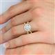 5 - Austyn Desire 3.36 ctw IGI Certified Lab Grown Diamond Round (9.00 mm) & Natural Diamond Round (1.70 mm) Twisted Rope Cross Split Shank Halo Engagement Ring 