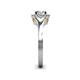 6 - Lyneth Desire 1.16 ctw IGI Certified Lab Grown Diamond Round (6.50 mm) & Natural Diamond Round (1.30 mm) Halo Engagement Ring 