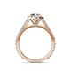 6 - Miah 1.62 ctw IGI Certified Lab Grown Diamond Round (6.50 mm) & Natural Diamond Round (1.40 mm) Halo Engagement Ring 