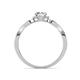 5 - Alita 1.01 ctw IGI Certified Lab Grown Diamond Round (5.80 mm) & Natural Diamond Round (1.10 mm) Swirl Halo Engagement Ring  