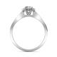 6 - Arael 0.95 ctw IGI Certified Lab Grown Diamond Round (5.80 mm) & Natural Diamond Round (1.20 mm) Halo Engagement Ring  