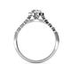 6 - Fiore 1.09 ctw IGI Certified Lab Grown Diamond Round (5.80 mm) & Natural Diamond Round (1.60 mm) Halo Engagement Ring  