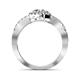 6 - Eleanor 1.56 ctw IGI Certified Lab Grown Diamond Round (7.00 mm) & Natural Diamond Round (1.30 mm) Halo Engagement Ring  