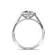 6 - Hain 1.20 ctw IGI Certified Lab Grown Diamond Round (6.50 mm) & Natural Diamond Round (1.00 mm) Halo Engagement Ring  