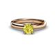 1 - Bianca IGI Certified 6.30 mm Round Lab Grown Yellow Diamond Solitaire Engagement Ring 