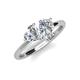 4 - Sasha GIA Certified Pear Shape Diamond & Heart Shape Forever Brilliant Moissanite 2 Stone Duo Ring 