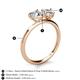 5 - Sasha GIA Certified Pear Shape Diamond & Heart Shape Forever Brilliant Moissanite 2 Stone Duo Ring 