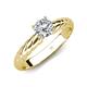 4 - Eudora Classic 1.00 ct IGI Certified Lab Grown Diamond Round (6.50 mm) Solitaire Engagement Ring 