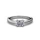 1 - Adsila 1.00 ct IGI Certified Lab Grown Diamond Princess Cut (5.50 mm) Solitaire Engagement Ring  