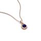 3 - Tessie 0.17 ct Blue Sapphire (3.50 mm) Women Teardrop Solitaire Pendant Necklace 