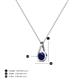 4 - Tessie 0.17 ct Blue Sapphire (3.50 mm) Women Teardrop Solitaire Pendant Necklace 