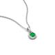3 - Tessie 0.15 ct Emerald (3.50 mm) Women Teardrop Solitaire Pendant Necklace 