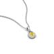 3 - Tessie 0.17 ct Yellow Sapphire (3.50 mm) Women Teardrop Solitaire Pendant Necklace 