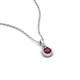 3 - Tessie 0.18 ct Rhodolite Garnet (3.50 mm) Women Teardrop Solitaire Pendant Necklace 