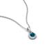 3 - Tessie 0.16 ct Blue Diamond (3.50 mm) Women Teardrop Solitaire Pendant Necklace 