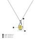 4 - Tessie 0.16 ct Yellow Diamond (3.50 mm) Women Teardrop Solitaire Pendant Necklace 