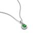 3 - Tessie 0.18 ct Green Garnet (3.50 mm) Women Teardrop Solitaire Pendant Necklace 