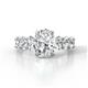 1 - Jamila 5.00 ctw IGI Certified Lab Grown Diamond Oval Shape (9x7 mm) Hidden Halo Engagement Ring  