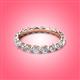 3 - Bella 1.65 ctw Round Lab Grown Diamond (2.70 mm) Shared Prong Floating Eternity Band 