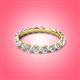 3 - Bella 1.65 ctw Round Natural Diamond (2.70 mm) Shared Prong Floating Eternity Band 
