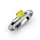 3 - Bianca IGI Certified 6.30 mm Round Lab Grown Yellow Diamond Solitaire Engagement Ring 