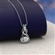 2 - Amanda 3.00 mm Round Diamond Solitaire Infinity Love Knot Pendant Necklace 