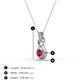 3 - Amanda 3.00 mm Round Ruby Solitaire Infinity Love Knot Pendant Necklace 