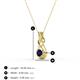 3 - Amanda 3.00 mm Round Blue Sapphire Solitaire Infinity Love Knot Pendant Necklace 