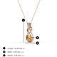 3 - Amanda 3.00 mm Round Citrine Solitaire Infinity Love Knot Pendant Necklace 