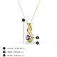 3 - Amanda 3.00 mm Round Iolite Solitaire Infinity Love Knot Pendant Necklace 