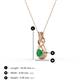 3 - Amanda 3.00 mm Round Emerald Solitaire Infinity Love Knot Pendant Necklace 
