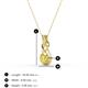 3 - Amanda 3.00 mm Round Yellow Sapphire Solitaire Infinity Love Knot Pendant Necklace 