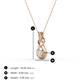 3 - Amanda 3.00 mm Round White Sapphire Solitaire Infinity Love Knot Pendant Necklace 