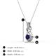 3 - Amanda 3.00 mm Round Blue Sapphire Solitaire Infinity Love Knot Pendant Necklace 