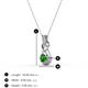 3 - Amanda 3.00 mm Round Green Garnet Solitaire Infinity Love Knot Pendant Necklace 
