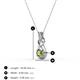 3 - Amanda 3.00 mm Round Peridot Solitaire Infinity Love Knot Pendant Necklace 